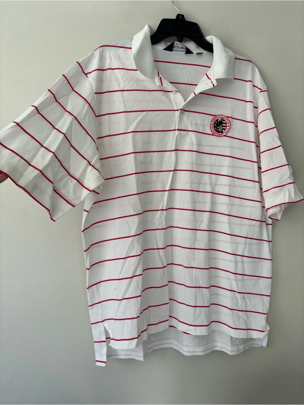 Vintage Polo Golf Ralph Lauren 2005 White Stripe Preppy Cotton Shirt - Size XL